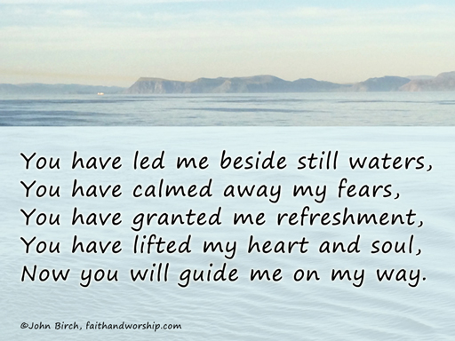 prayer, waters, calm, fear, heart, soul, guide